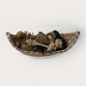 Emerald Doll Collection Willie Musical Animated Sleeping Baby Doll + Canoe Works